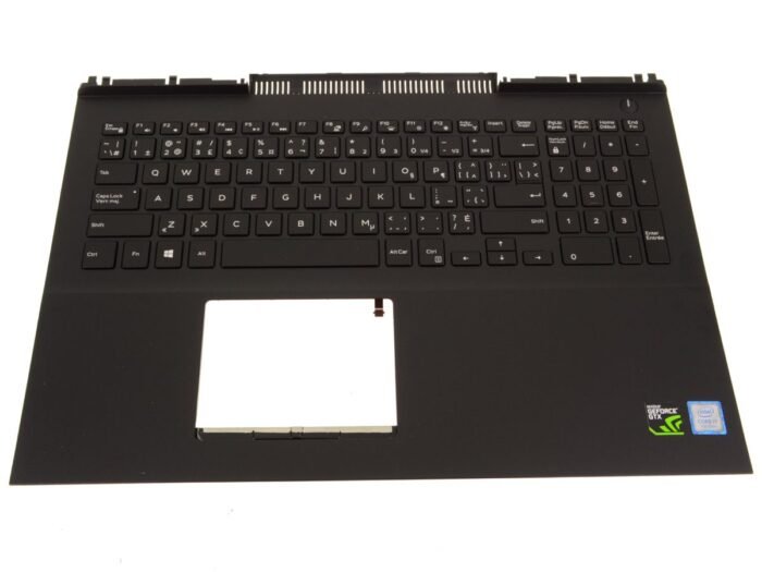 French English - For Dell Inspiron 15 (7567 / 7566) Palmrest / Backlit Keyboard Assembly - MDC8K - R25C6