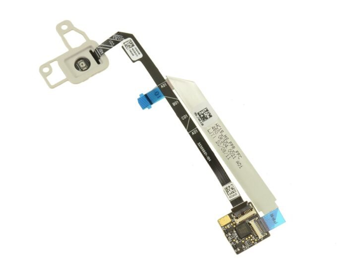 For Dell Inspiron 7500 7506 2-in-1 Silver Fingerprint Reader Module / Power Button Circuit Board with Cable - NT93T