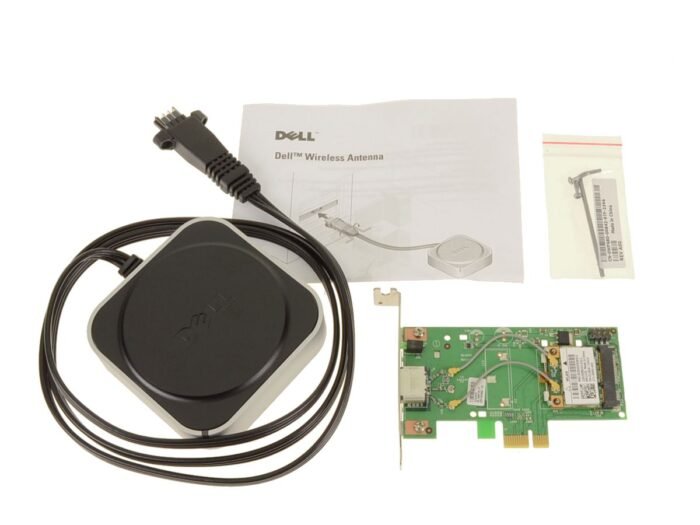 For Dell Desktop Half Height PCI-e Wireless Network Adapter with External Antenna Kit - Half Height