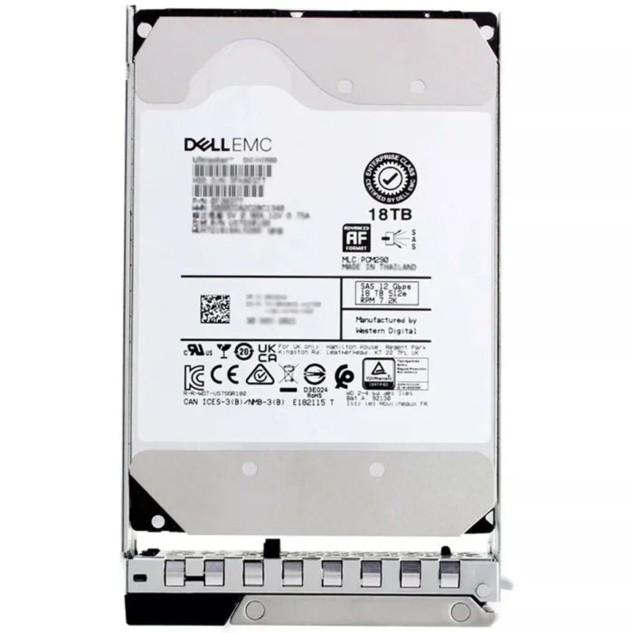 For DellEMC 8VYM2 18TB 7.2K RPM SAS 12Gbps 512e 3.5inch Hot-Plug Hard Drive with 14G Kit