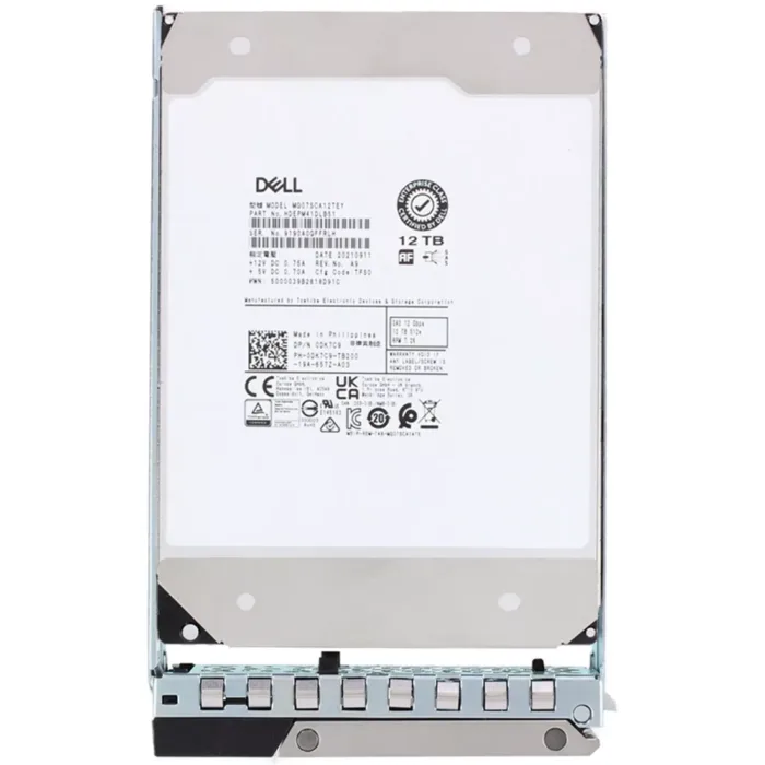 For Dell DK7C9 12TB 7.2k 512e 3.5inch 256MB NL SAS-12Gbps Hot Plug Hdd