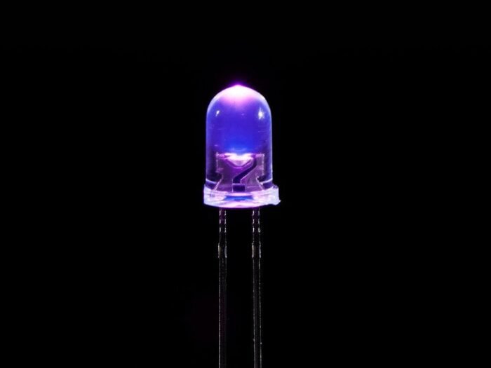 Original UV/UVA 400nm Purple LED 5mm Clear Lens - 10 pack - PartsCountry